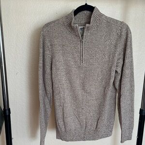 Urban Pipeline Men's Beige Zip-Up Sweater